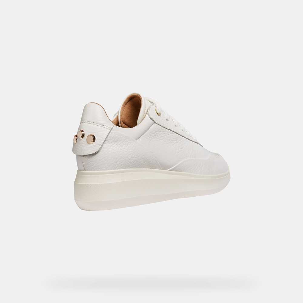 Geox Shoes Factory Outlet - Geox Respira White Womens Sneakers